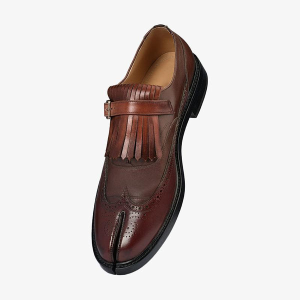 Brown Leather Lace-Ups Shoes