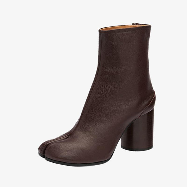 Brown Split-Toe Boots Women's