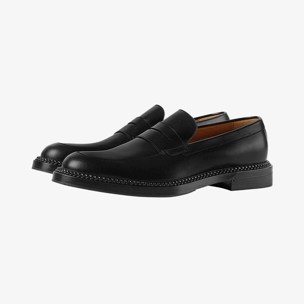 Black Leather Loafers