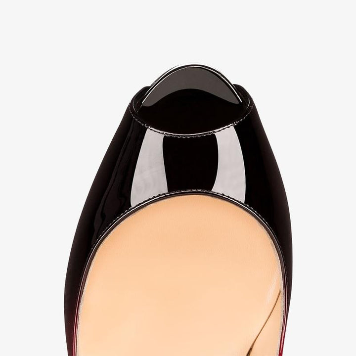 Red and Black Patent Leather Pump - ARNO CONTI