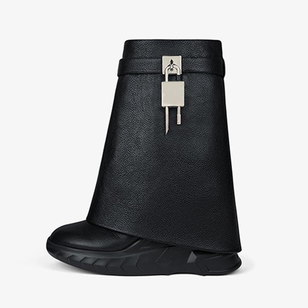 Modern Black Calfskin Ankle Boots