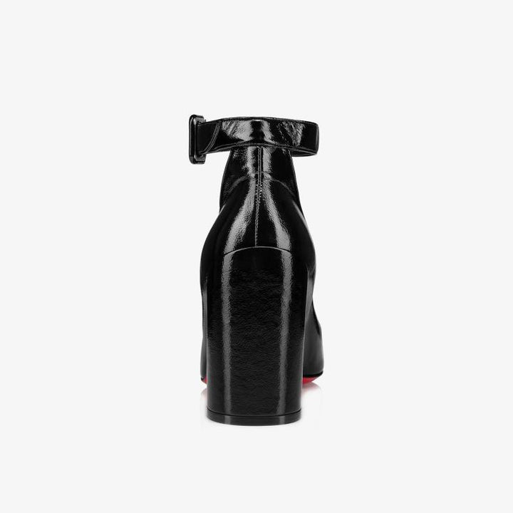 Black Pumps 80 mm Curved Block Heel - ARNO CONTI