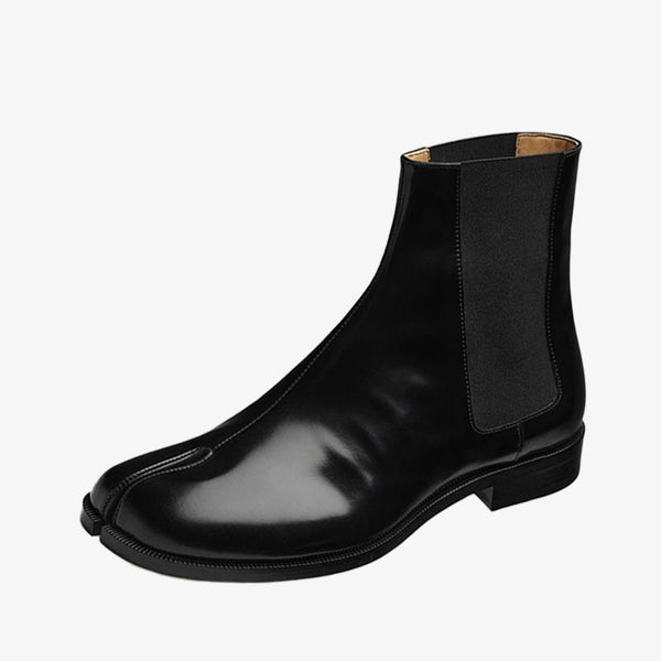 Patent Calf Leather Split-Toe Boots Unisex