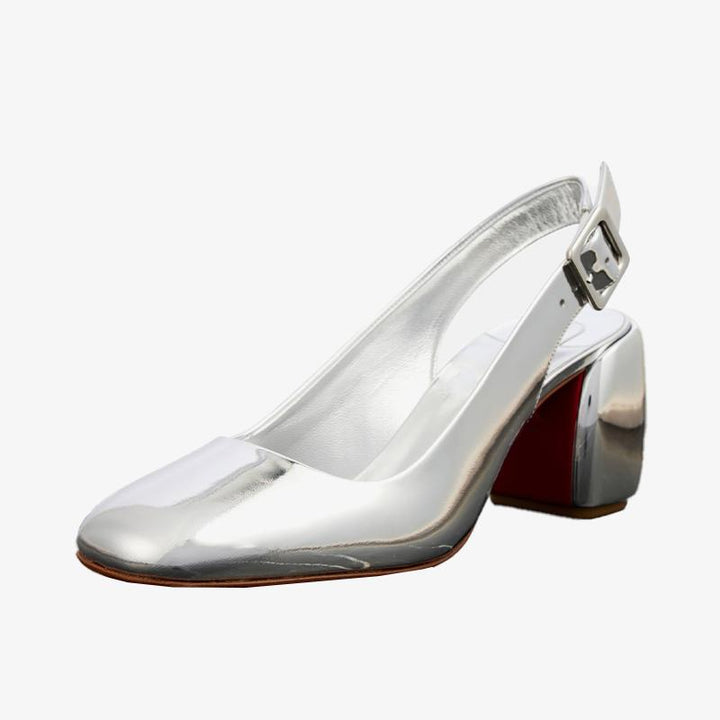 Timeless Silver Leather Pumps - ARNO CONTI