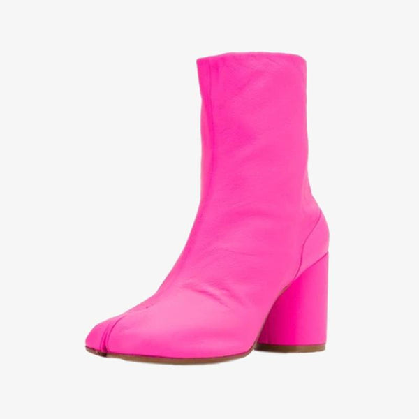 Pink Split-Toe Boots Women's