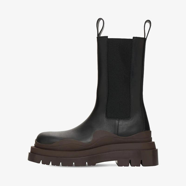 Black/Brown Chelsea Boots