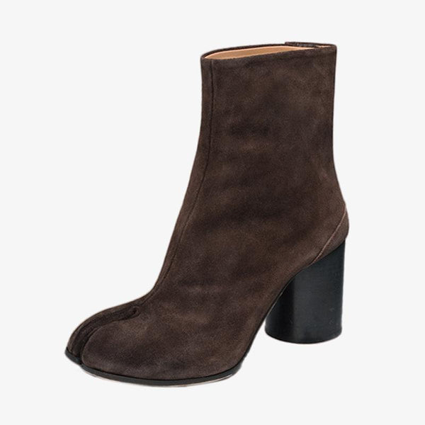 Suede Tabi Split-Toe Ankle Boots