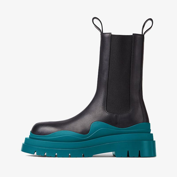 Blue/Green Chelsea Boots